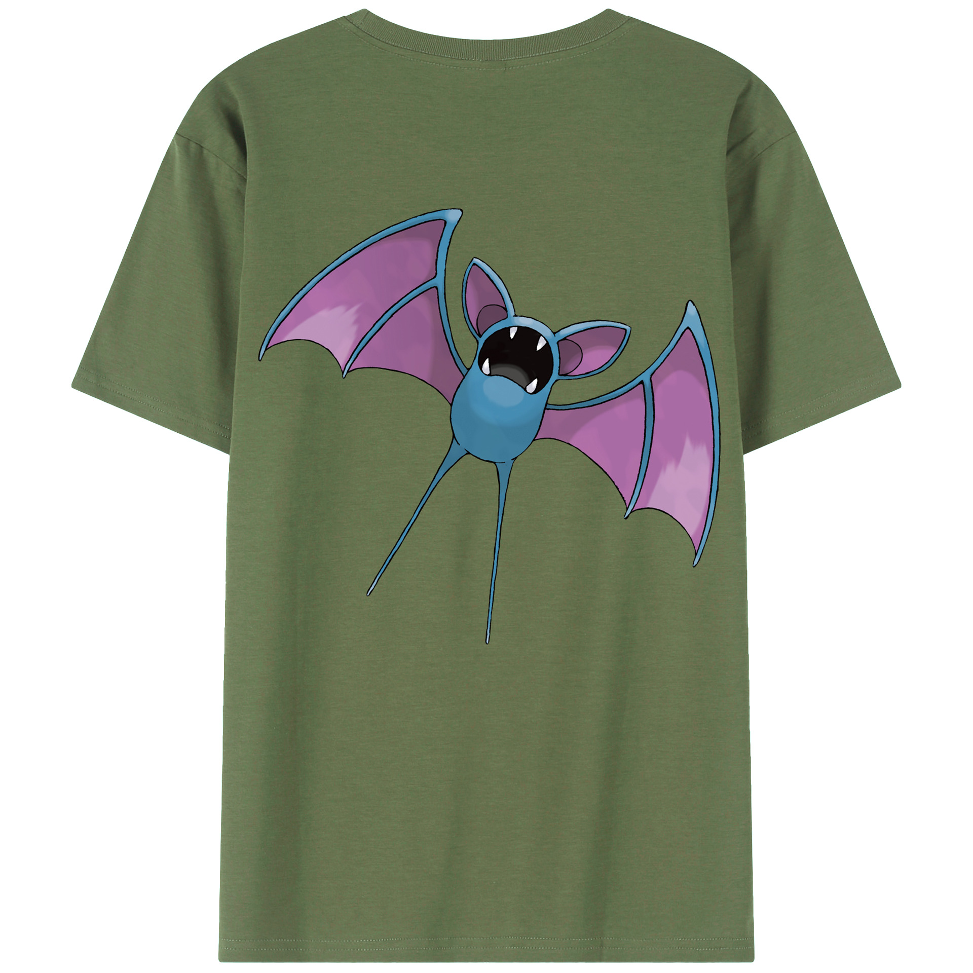 （画像用） ポケットモンスター Pokémon 綿100％ メンズ半袖Tシャツ（バックプリント） 通気性